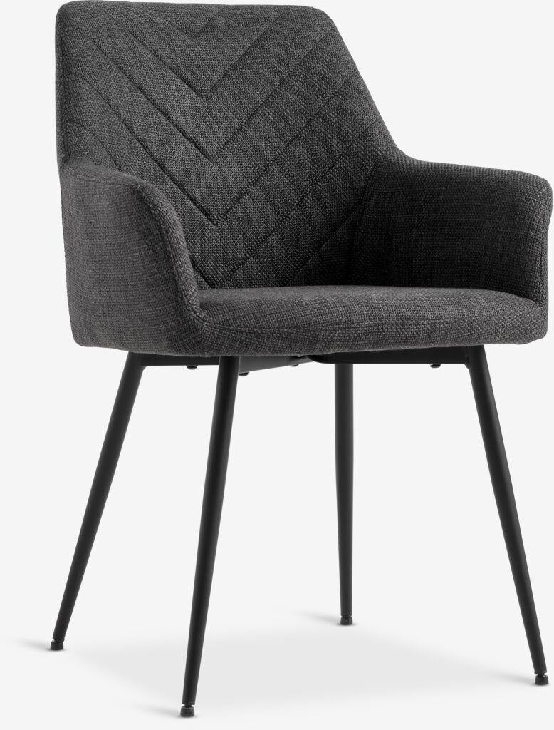 Chaise PURHUS gris/noir, Neuf, Gris