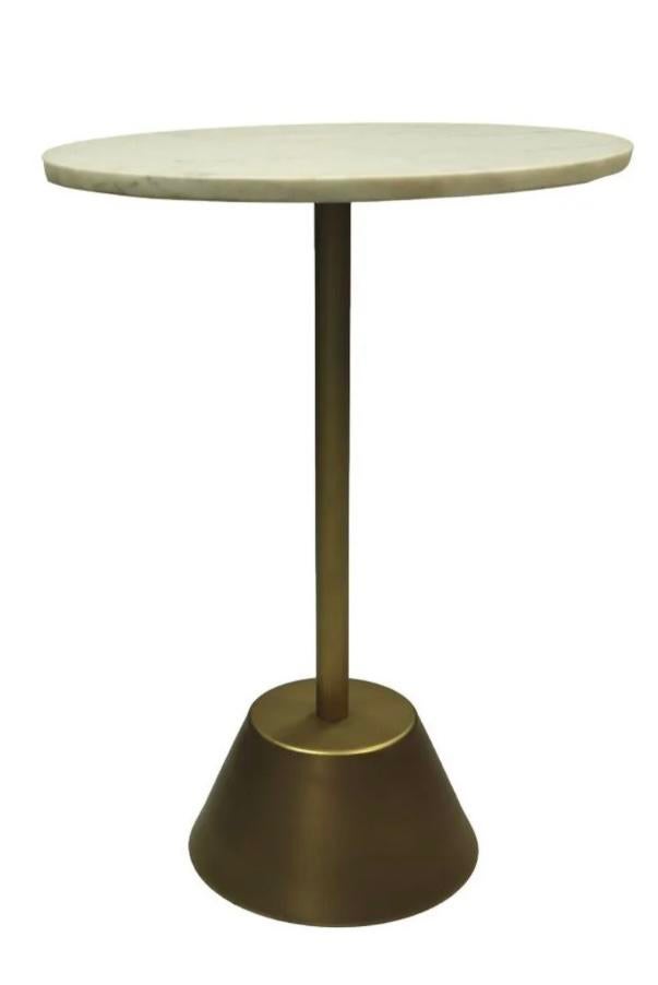 Nieuwe bijzettafel met marmeren blad HSM collectie, Ophalen of Verzenden, Nieuw, Goud, Metaal