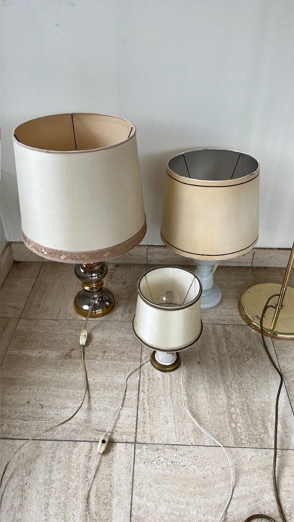 Lampes de table vintage 3 pièces, Enlèvement, Vintage