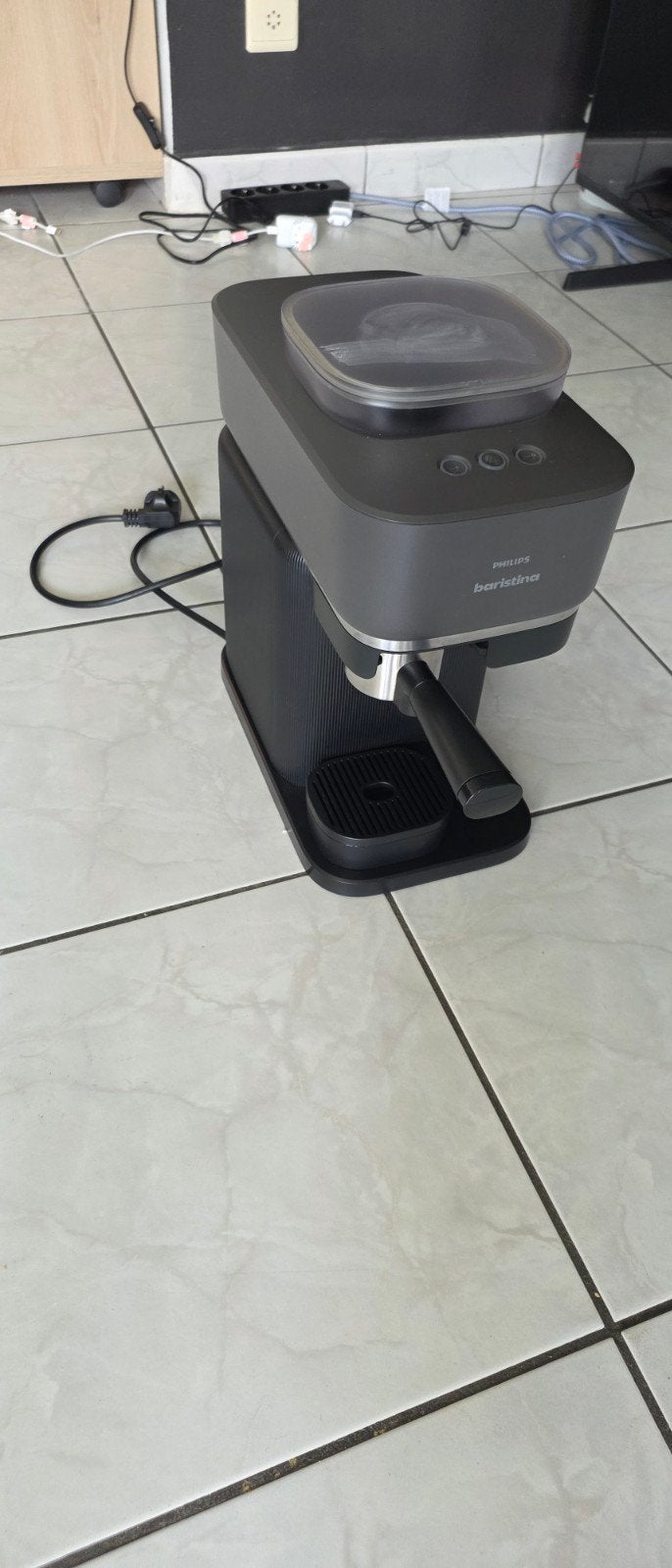 Philips Baristina Koffiezetapparaat Zwart, Ophalen, Afneembaar waterreservoir, 10 kopjes of meer, Koffiemachine