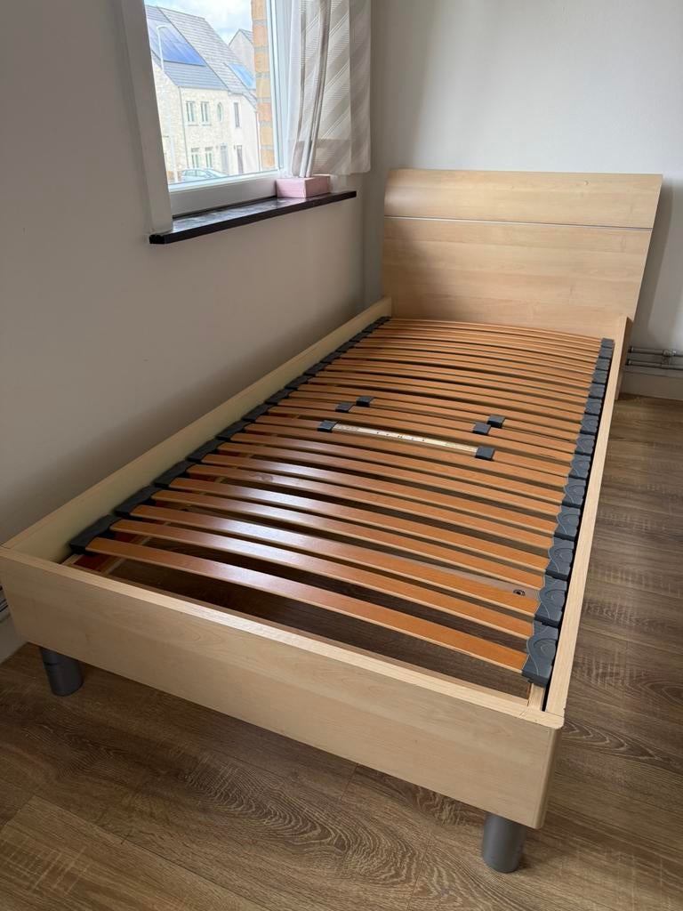 Eenpersoonsbed, Huis en Inrichting, Slaapkamer | Bedden, Ophalen, Gebruikt, 90 cm, Eenpersoons