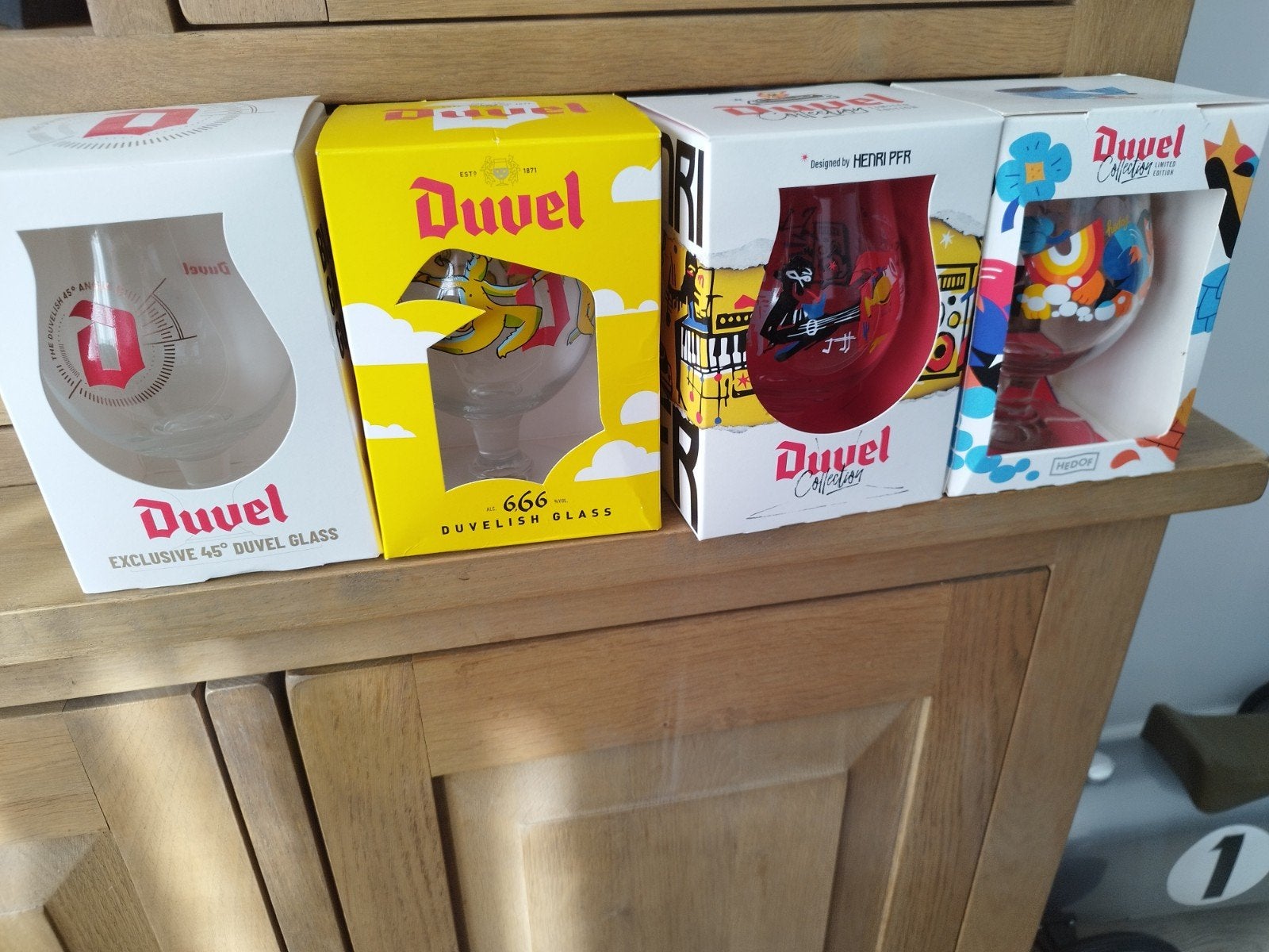 duvel glazen 4 stuks, Verzamelen, Ophalen