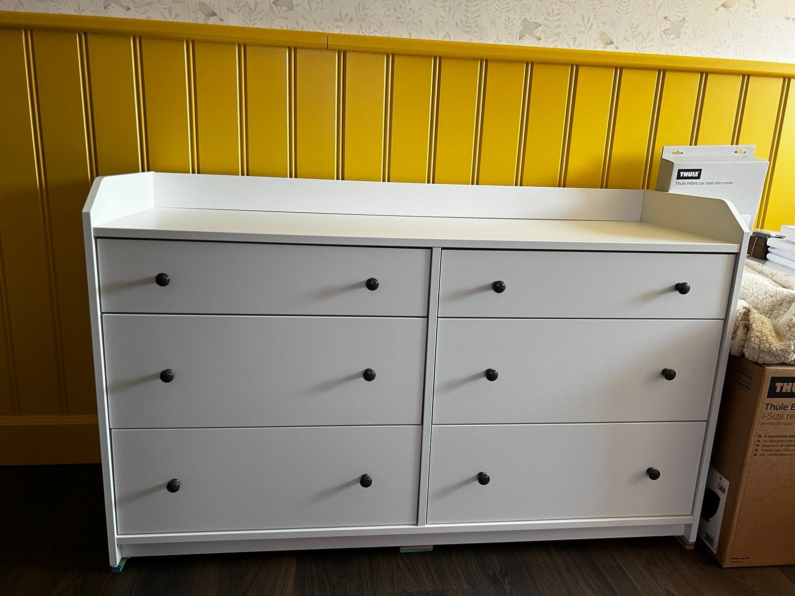 HAUGA Ladekast met 6 lades, wit, 138x46x84 cm, Huis en Inrichting, Kasten | Ladekasten, Ophalen, 100 tot 150 cm, 5 laden of meer