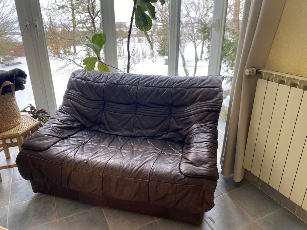 Canapé Vintage, Maison & Meubles, Canapés | Sofas & Chaises Longues, Utilisé, Cuir, Enlèvement