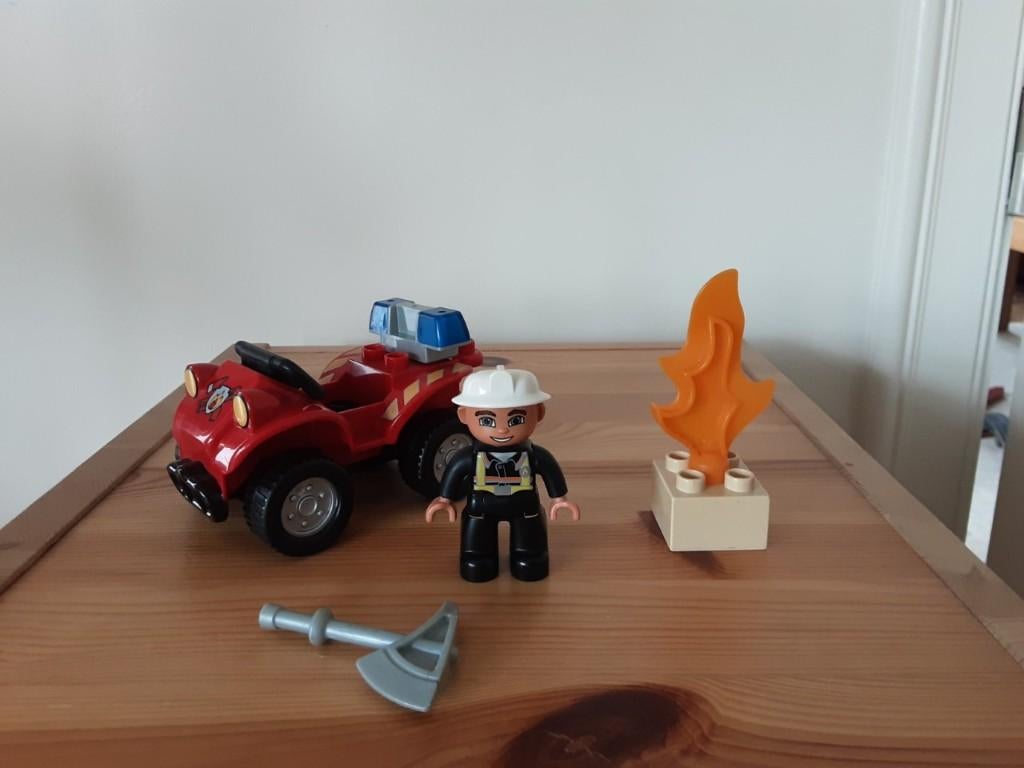 Camion de pompiers Duplo - complet, Comme neuf, Duplo, Autres types, Complet