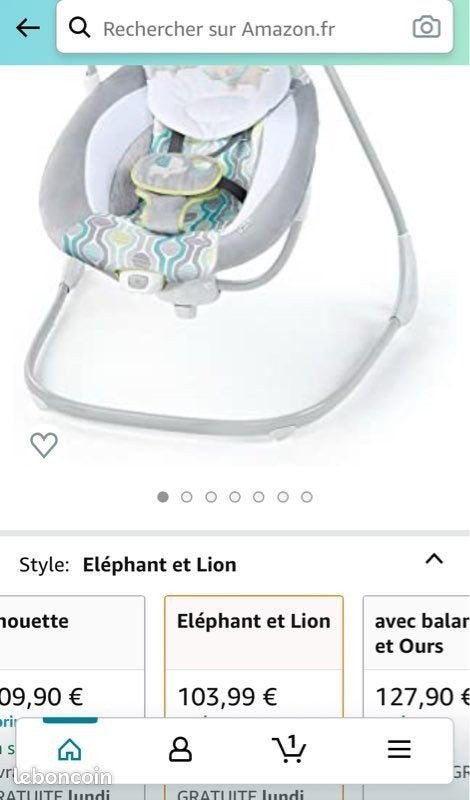 Balancelle bebe, Enlèvement