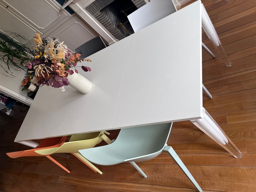 Calippo tafel + 6 Zartan stoelen — STARK & Magis, Ophalen, Zo goed als nieuw, Zartan de Stark et Magis, 6 tot 8 stoelen
