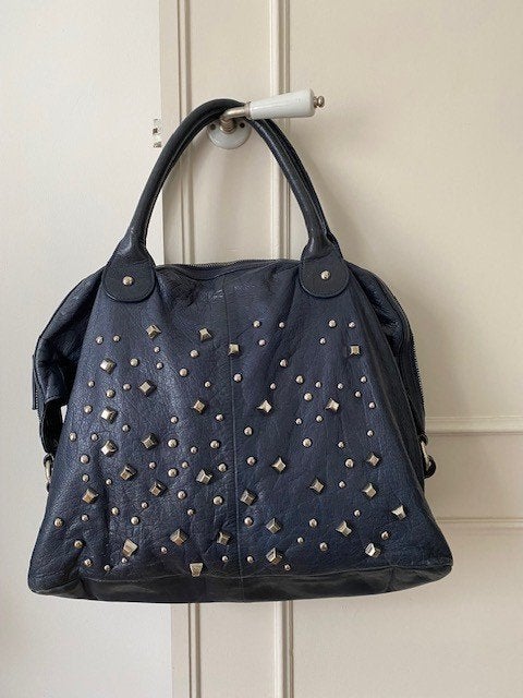 sac en cuir, Enlèvement, Utilisé, Bleu, Sac à main