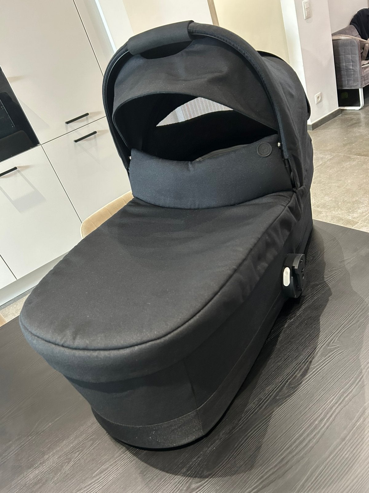 Nacelle Cybex Cot S – Deep Black – Excellent état, Enlèvement, Comme neuf, Poussette
