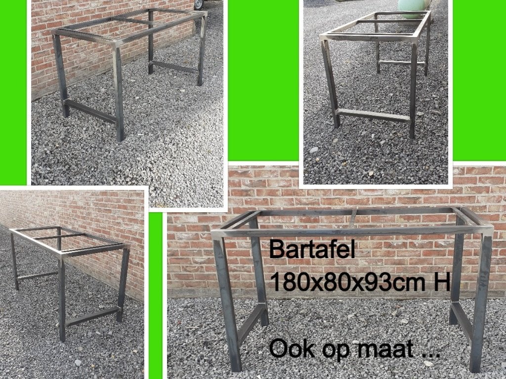 tafelonderstel OP MAAT - bartafel - barkruktafel - eettafel, Ophalen, 50 tot 100 cm, Vijf personen of meer, Metaal