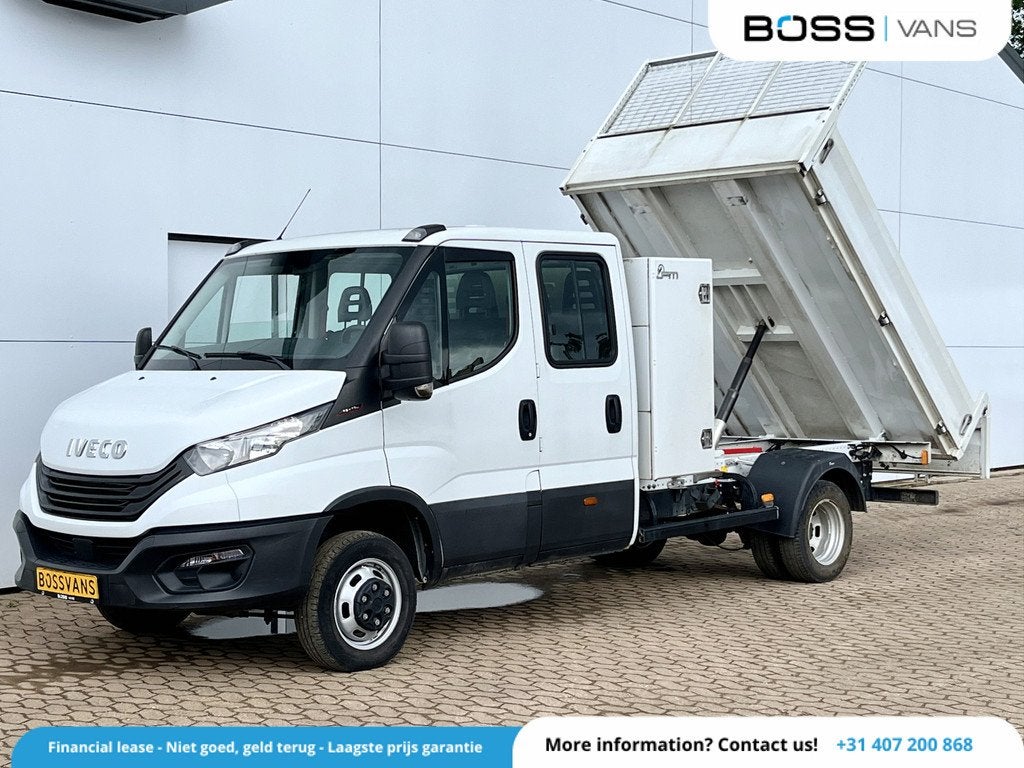 Iveco Daily 35C16 3.0 Kipper Dubbele Cabine Dubbellucht 3,5t, Auto's, Bestelwagens en Lichte vracht, 4 deurs, Zwart, 4 cilinders