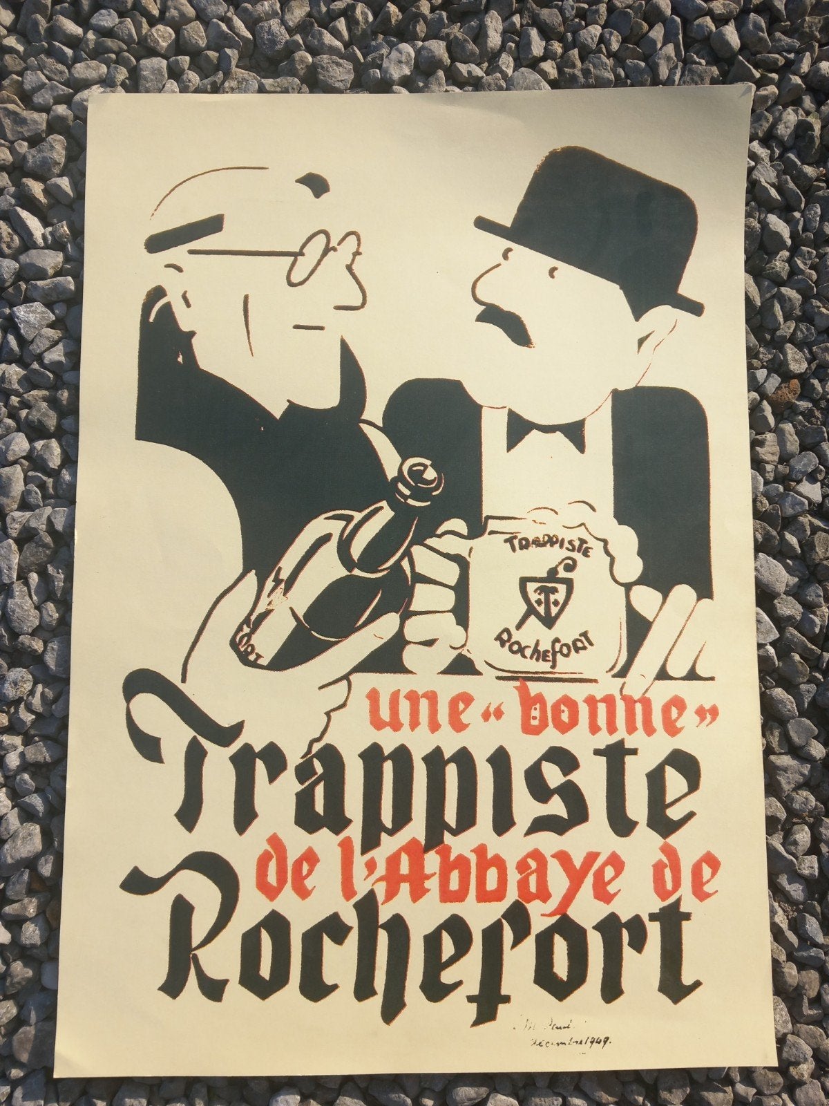 Affiche bière trappiste de Rochefort, Collections, Enlèvement ou Envoi