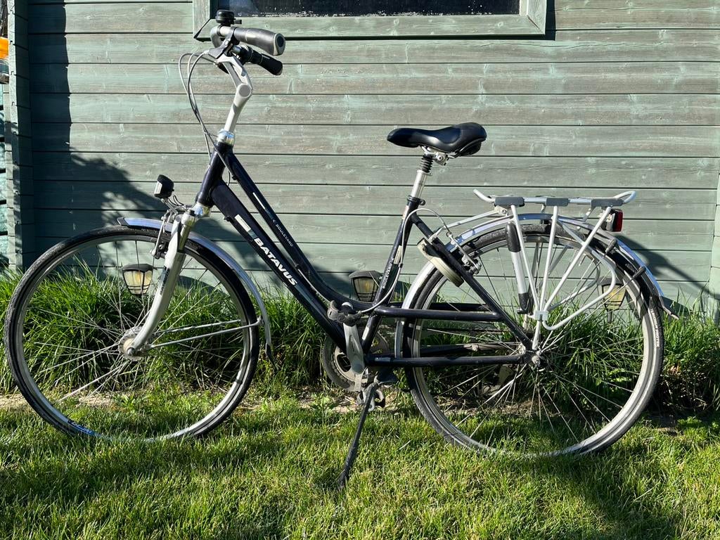 Vélo Batavus pour femmes - gris foncé, Accès (extra) bas, Frein à tambour, Batavus, 53 à 56 cm