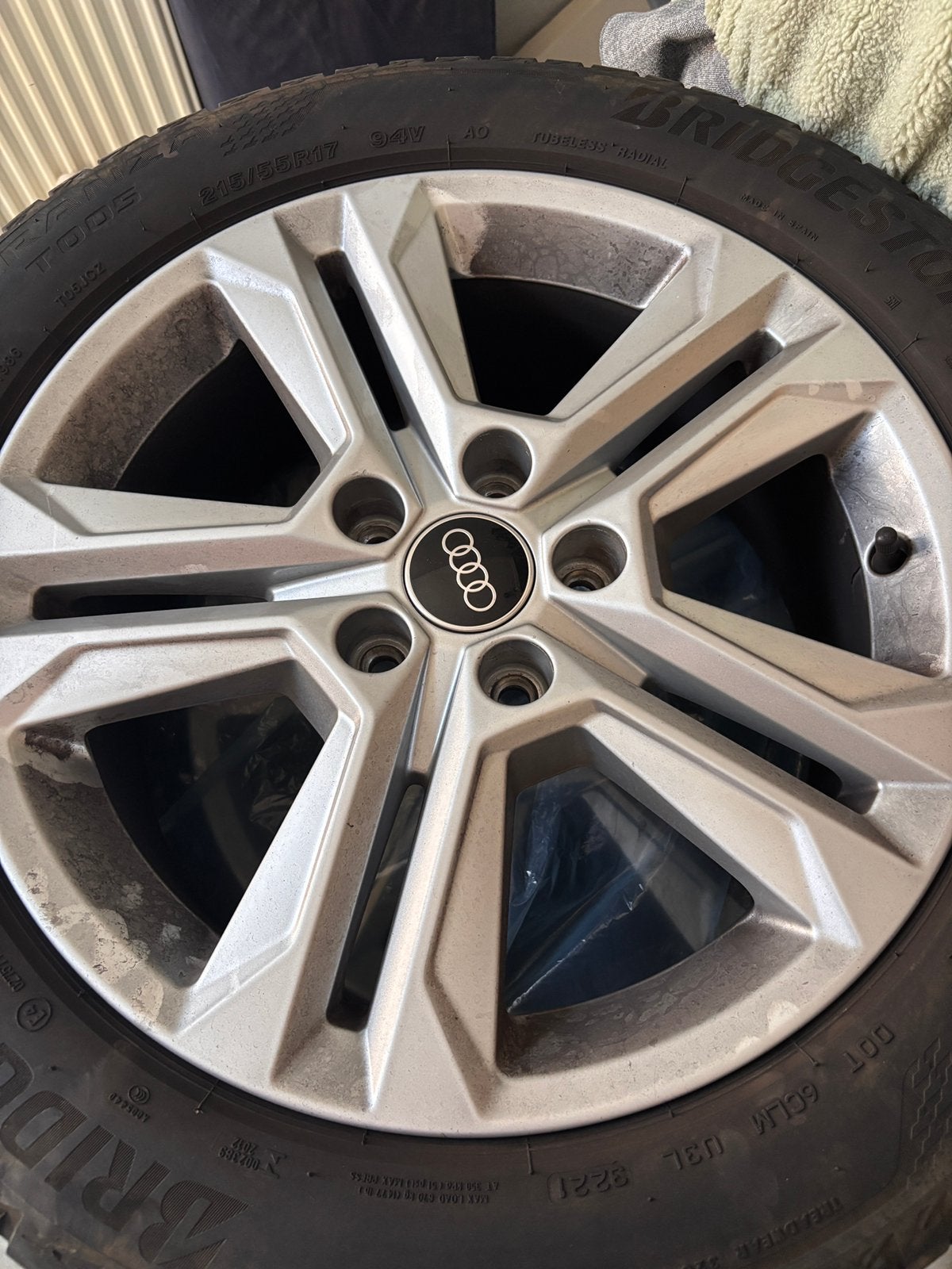 4 Jantes origine audi 17 pouces, Auto-onderdelen, Banden en Velgen, Ophalen, 17 inch, Velg(en)
