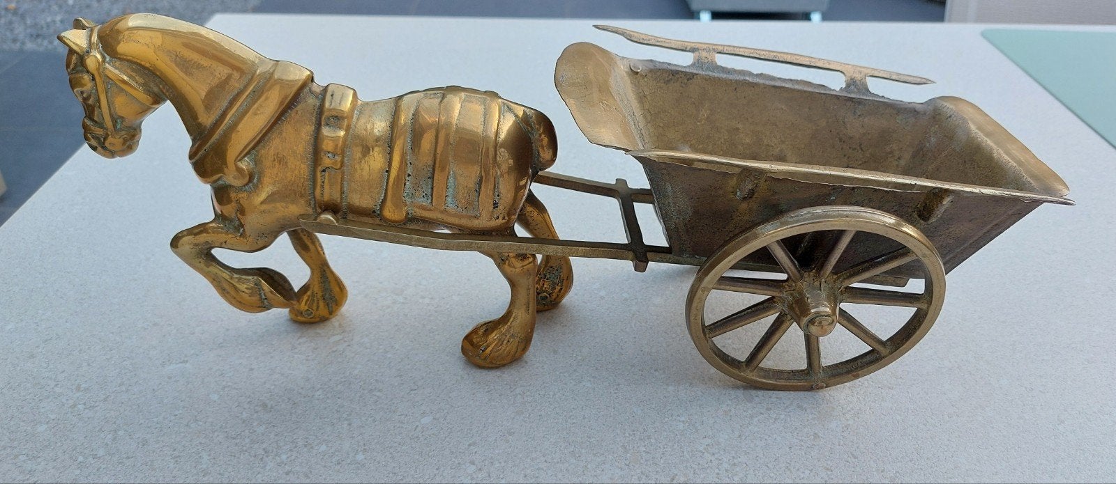 Koperen paard met kar, Ophalen, Koper