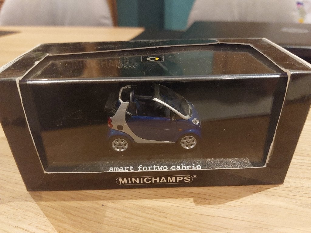 Minichamps Smart fortwo cabriolet blue 1/43, Enlèvement ou Envoi, Neuf, Voiture, MiniChamps