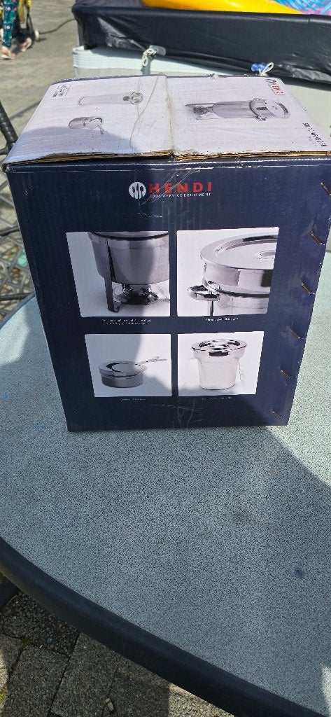 Soepverwarmer, Ophalen, Inox, Met deksel, Zo goed als nieuw