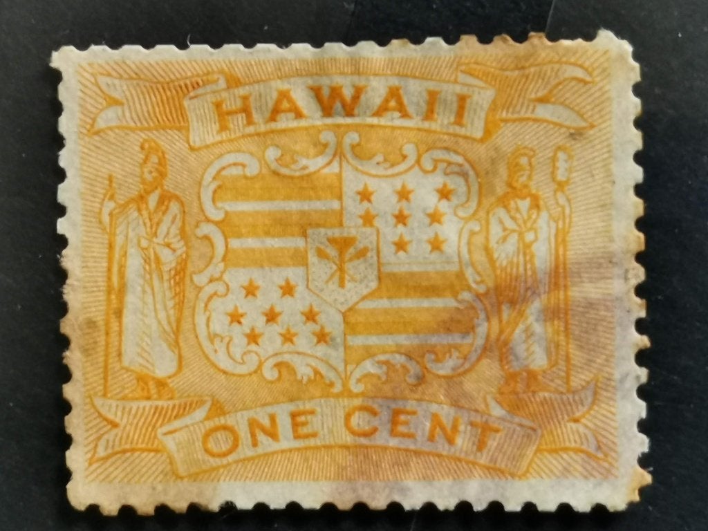 Hawaï 1894 - armoiries, Enlèvement ou Envoi, Affranchi, Amérique du Nord