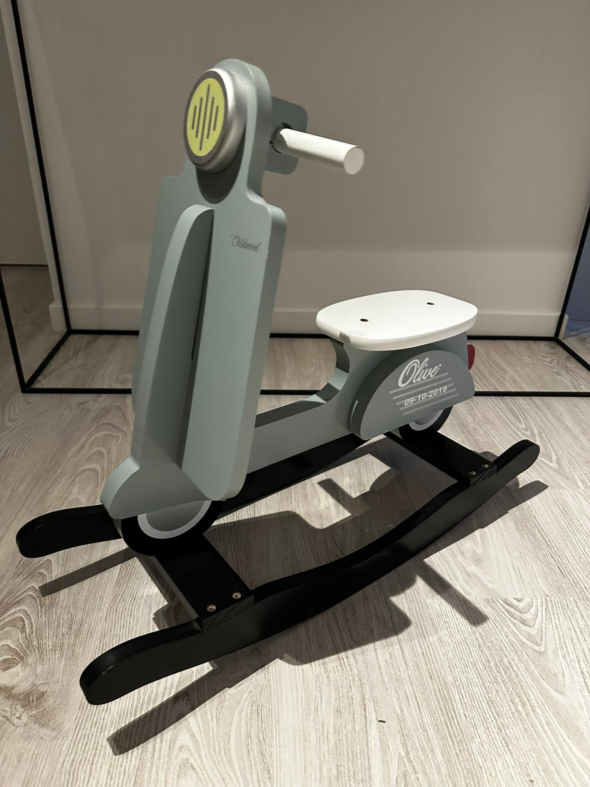 Houten schommel scooter, Ophalen, Gebruikt