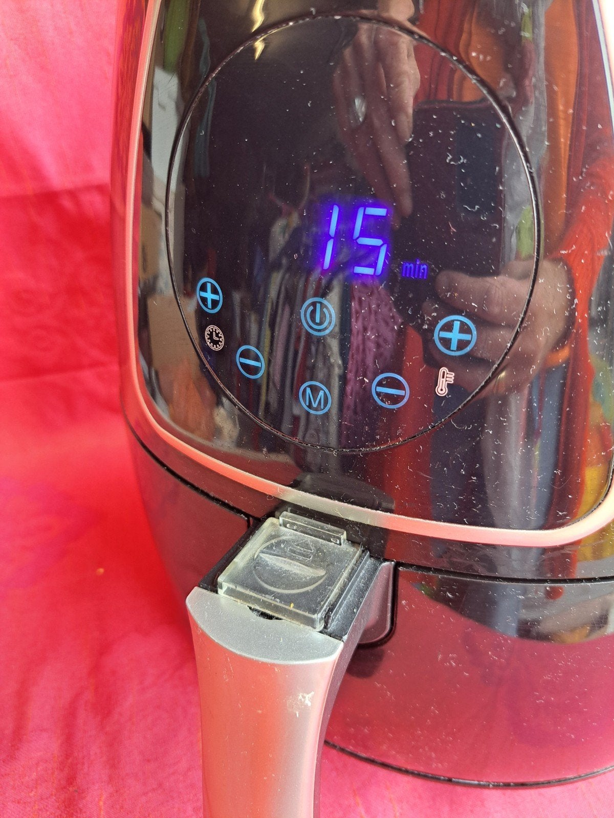 Koenic airfryer zwart, digitale display, Elektronische apparatuur, Ophalen of Verzenden, Gebruikt, Airfryer
