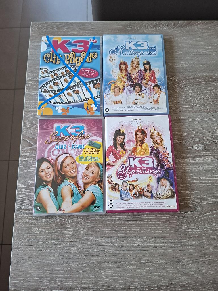 3 DVD's van K3, Cd's en Dvd's, Dvd's | Kinderen en Jeugd, Ophalen of Verzenden, Zo goed als nieuw, Overige genres, Film