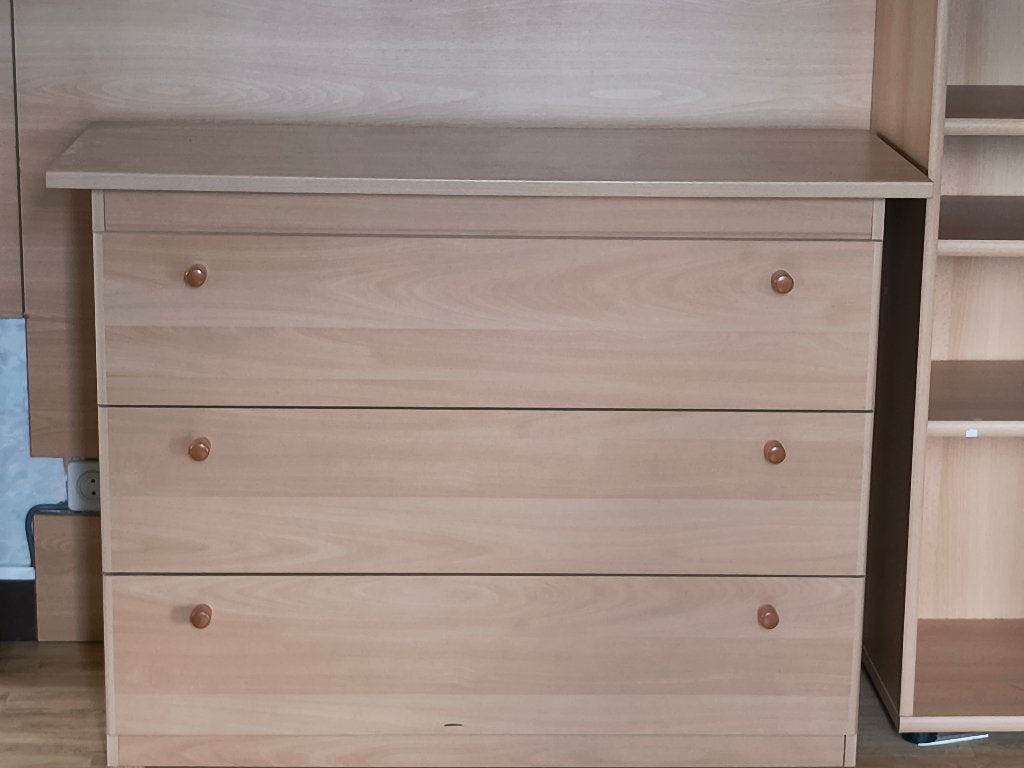 Commode avec 3 tiroirs spacieux - couleur bois clair, Maison & Meubles, Armoires | Commodes, Comme neuf, Moins de 100 cm, 100 à 150 cm
