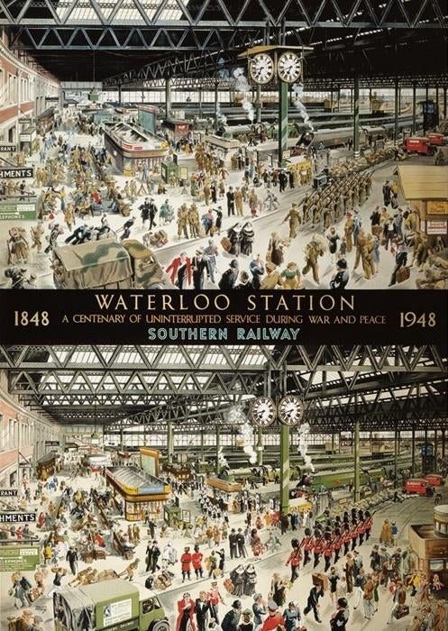 Puzzle 1.000 pièces "Waterloo Station" (68 x 48,5 cm), Enlèvement ou Envoi, 500 à 1500 pièces, Comme neuf, Puzzle