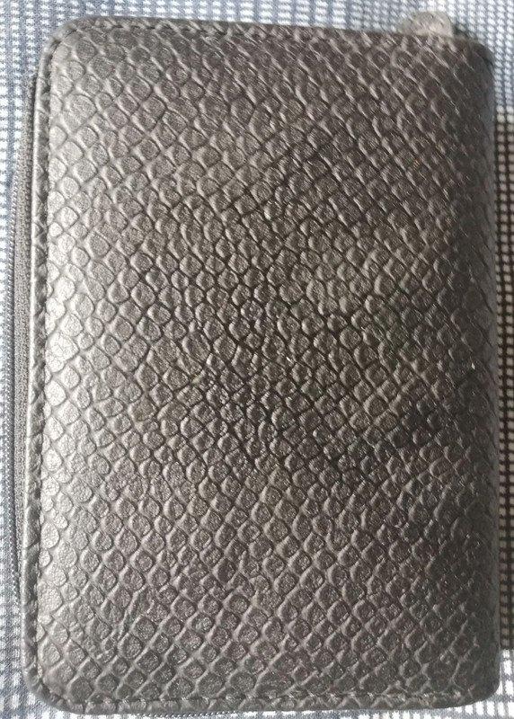 Portefeuille noir imitation peau de serpent, Autres marques, Cuir, Enlèvement ou Envoi, Comme neuf