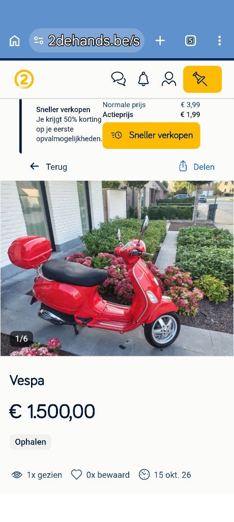 Vespa, 125 cm³, Enlèvement, Utilisé, Vespa LX