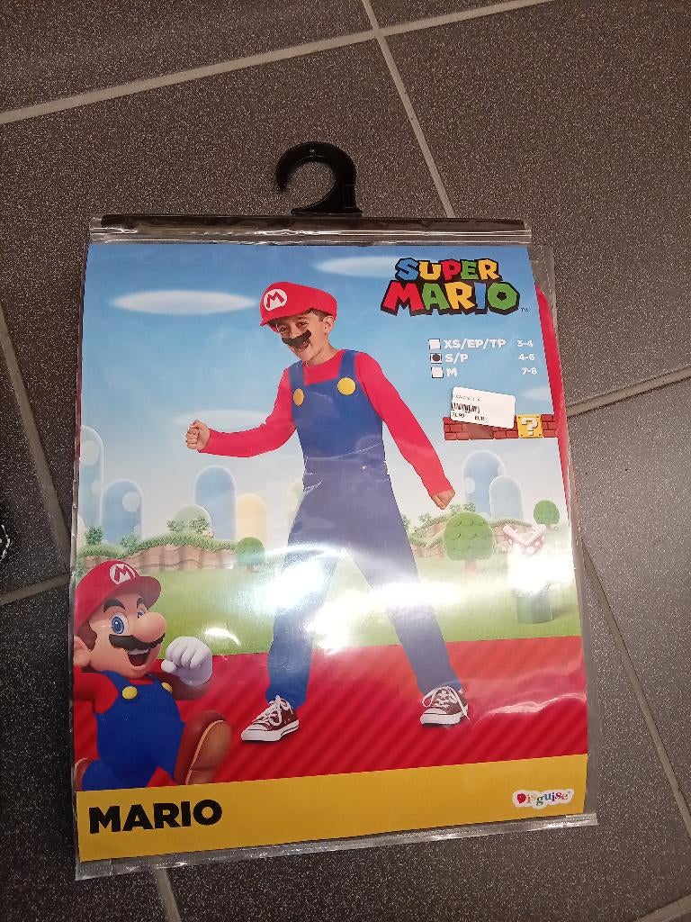 Deguisement mario bros 4-6 ans, Enlèvement, Neuf, 110 à 116, Garçon
