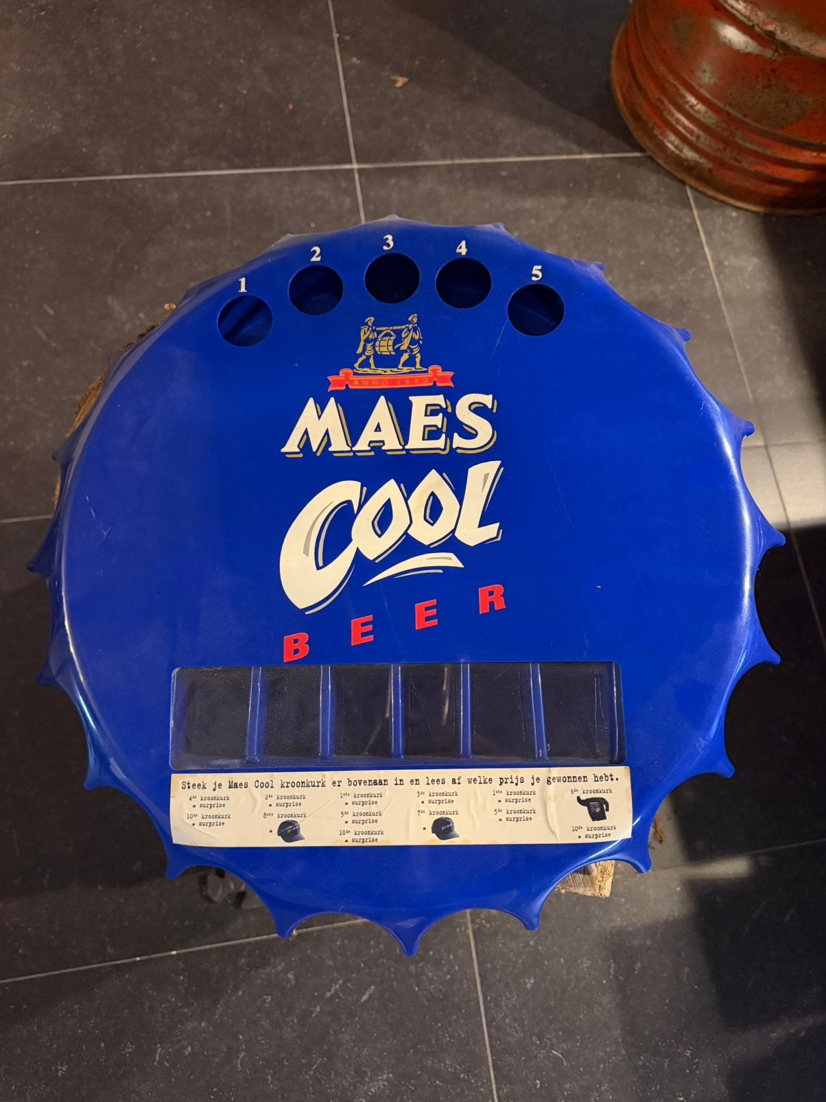 Maes pils reclame/decoratie mancave, Enlèvement ou Envoi, Utilisé, Panneau, Plaque ou Plaquette publicitaire, Autres marques