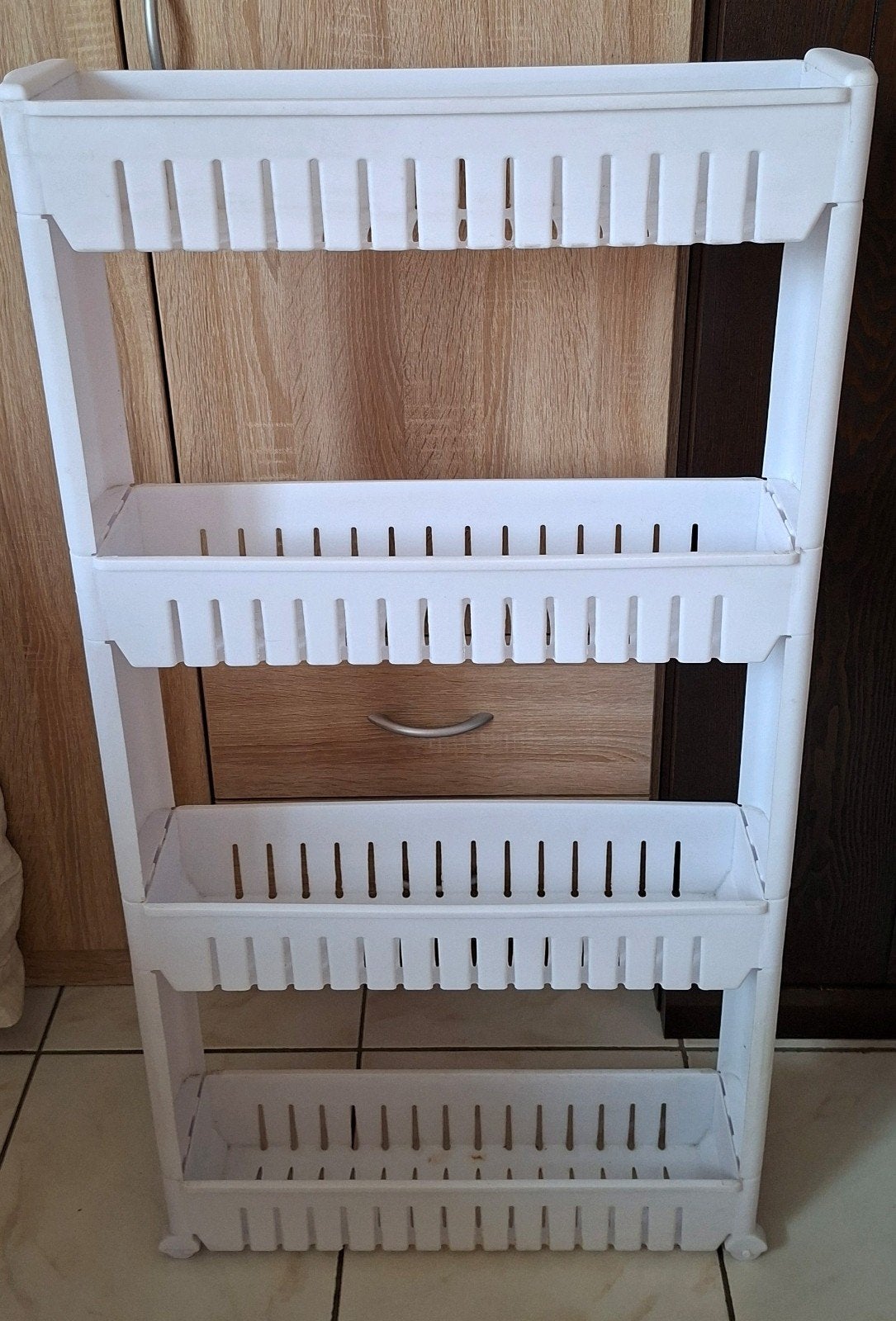 Étagère de rangement blanche sur roulettes — 100x50x11 cm, Maison & Meubles, Cuisine | Éléments de cuisine, Moins de 25 cm, Comme neuf