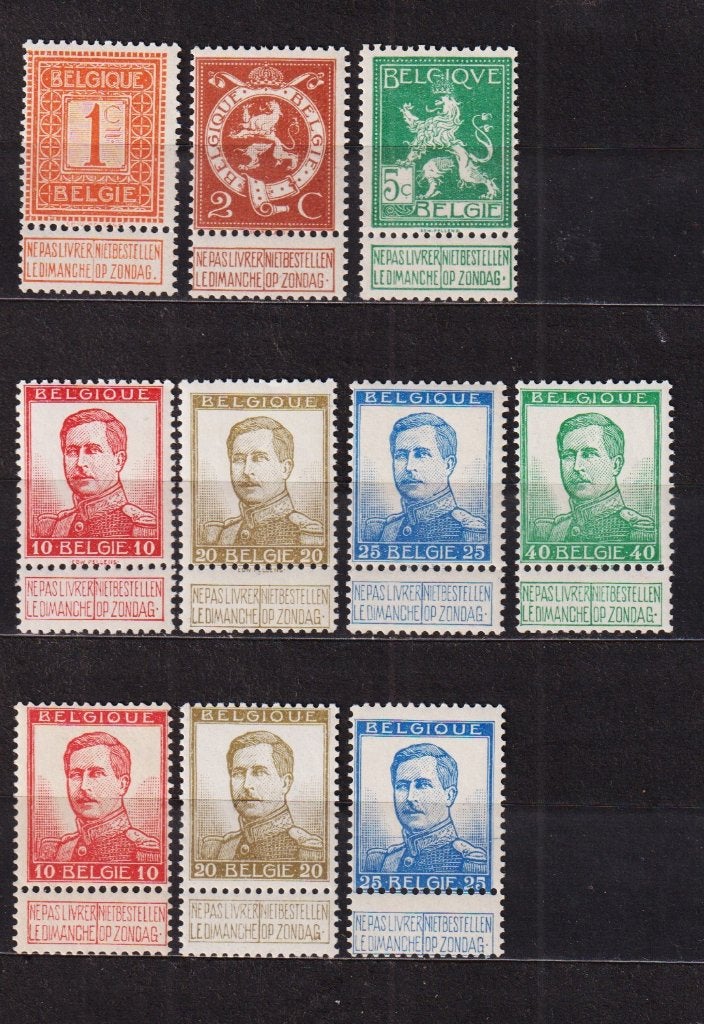 Belgique 1912 Entre COB 108 et 125 **, Timbres & Monnaies, Envoi, Non oblitéré, Neuf