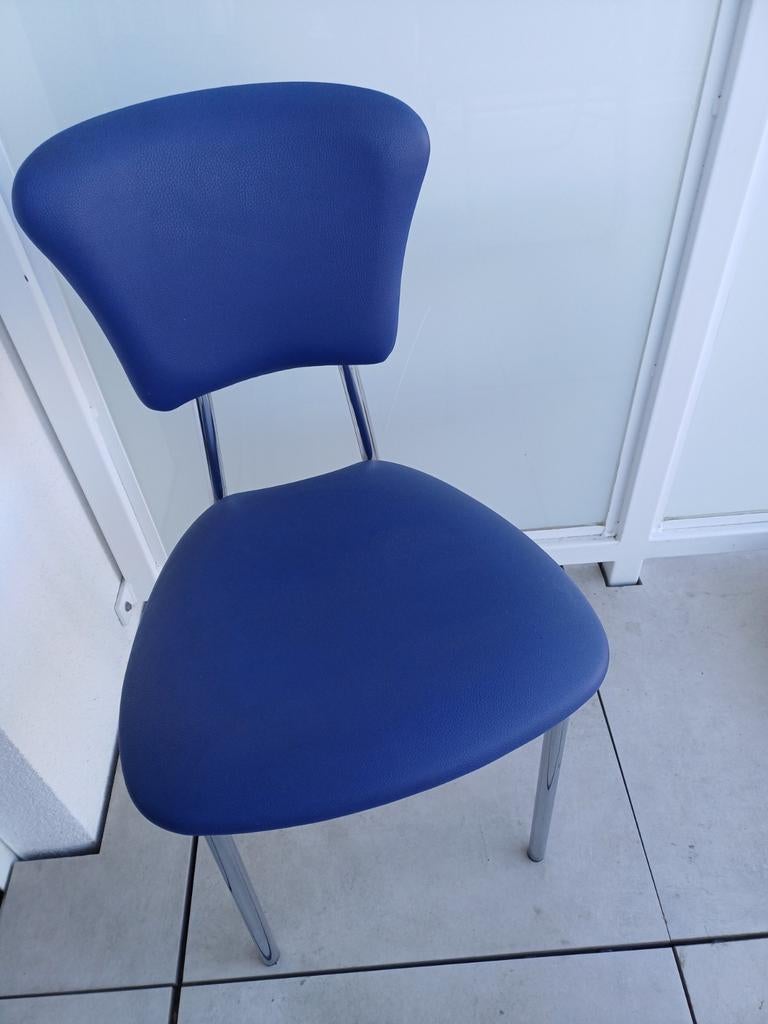 Chaises, Maison & Meubles, Chaises, Enlèvement, Bleu, Cuir