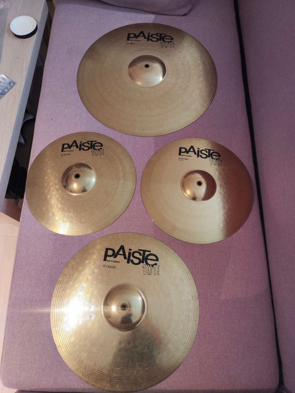 Paiste 101 special: 14" hi-hat , 16" crash , 20" ride cymbal, Muziek en Instrumenten, Ophalen, Zo goed als nieuw, Overige merken