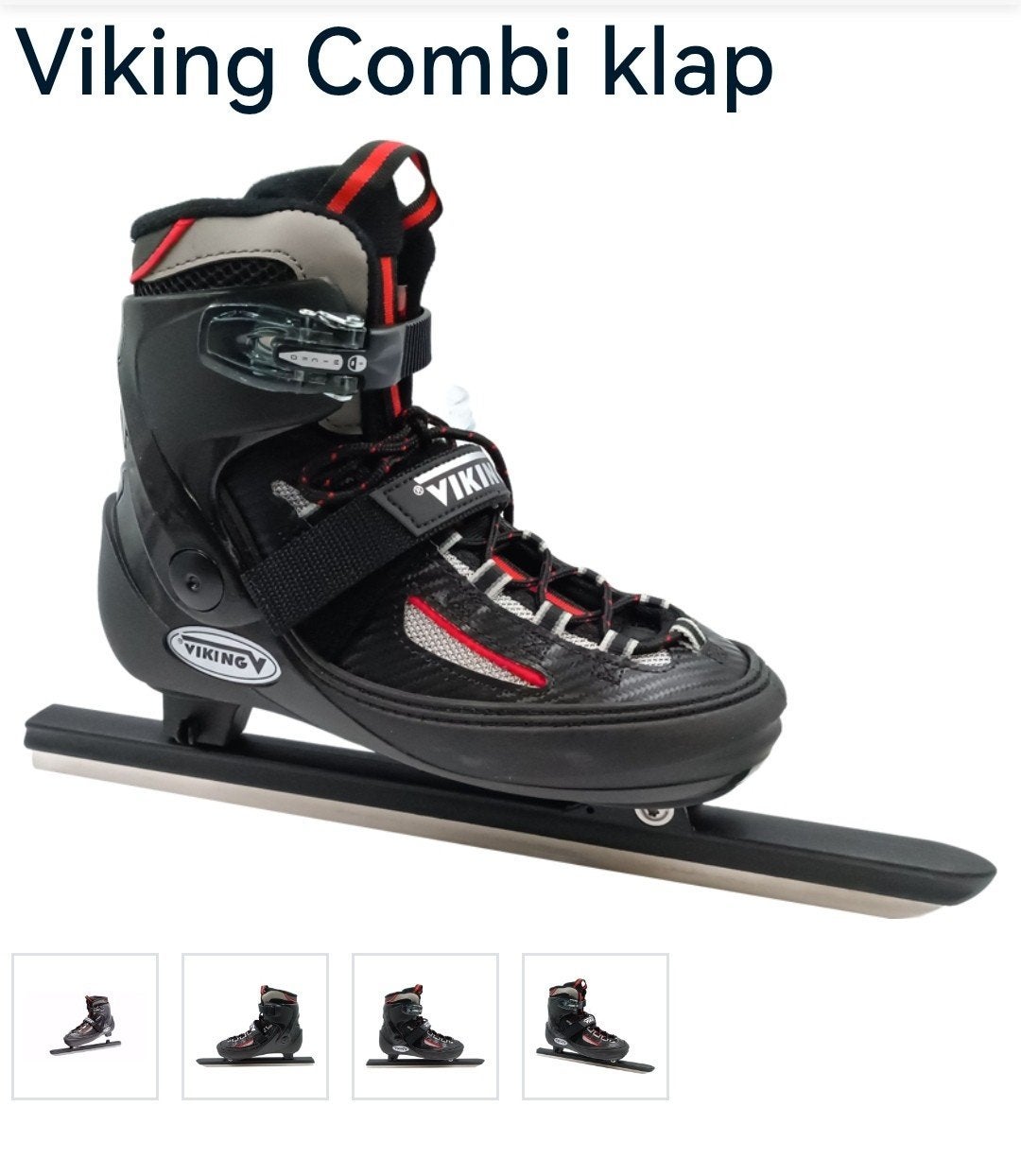 Viking Combi klap schaatsen 43 + slijptafel, Sports & Fitness, Patinage, Viking, Patin clap, Comme neuf, Enlèvement
