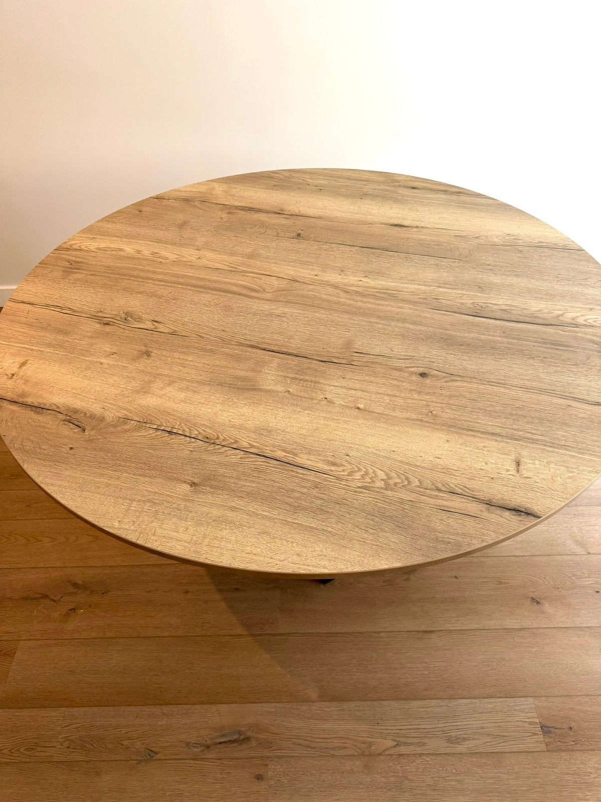 Ronde tafel eik (6-8 personen) 160cm, Ophalen, Eikenhout, 150 tot 200 cm, Nieuw