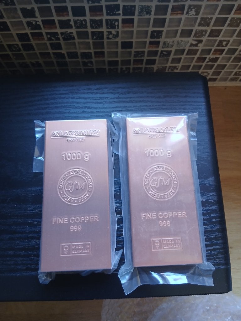 2 kg koper, Postzegels en Munten, Edelmetalen en Baren, Ophalen of Verzenden, Koper