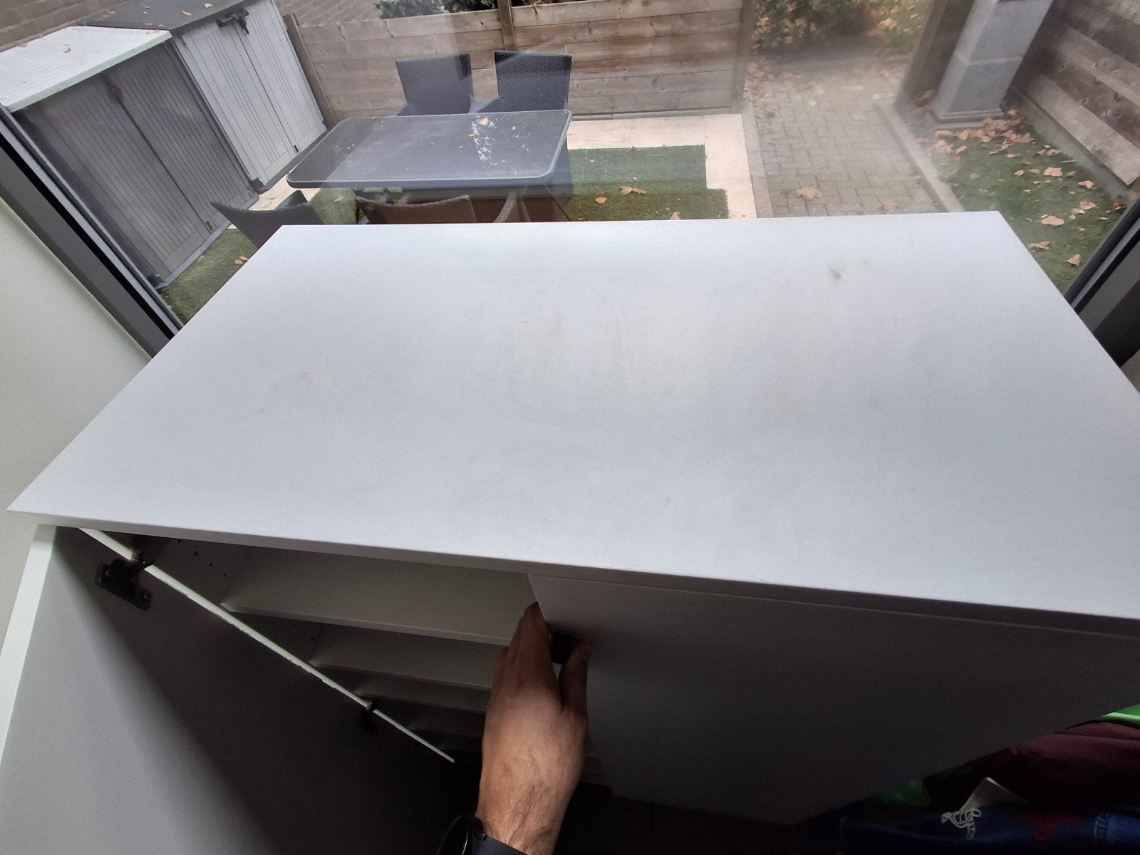 witte kast met legplanken 123x80x42, Ophalen, 25 tot 50 cm, 50 tot 100 cm, 100 tot 150 cm
