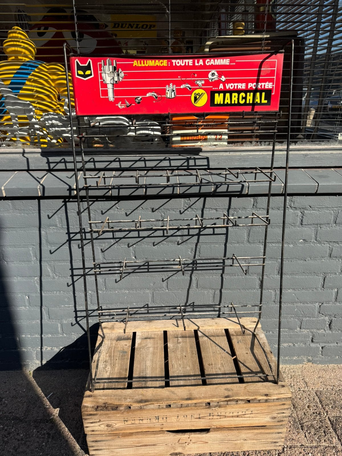 Groot Marchal garage reclame display, Ophalen, Reclamebord, Gebruikt, .