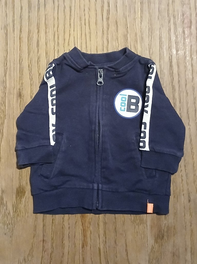 Wibra Stoer Donkerblauw Sweatvest / Ritsvest (Maat 56), Gebruikt, Truitje of Vestje, Ophalen of Verzenden, Jongetje