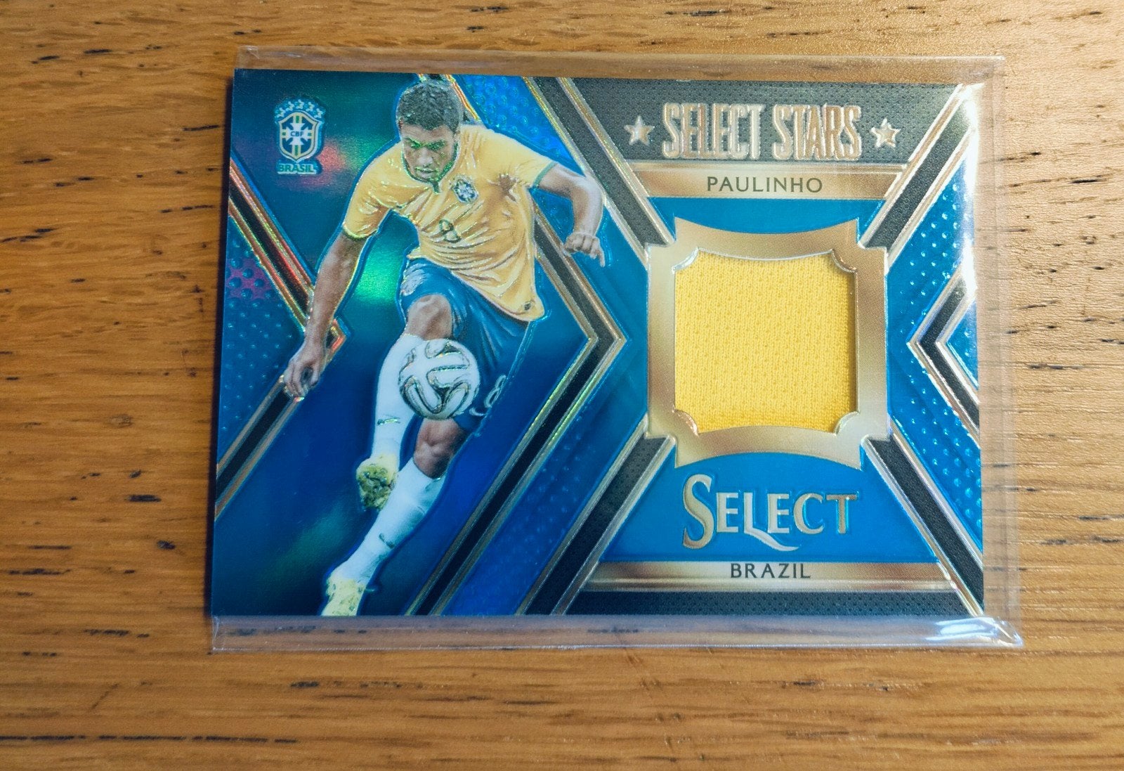 Panini select stars Paulinho Brazilië patch genummerd, Ophalen of Verzenden