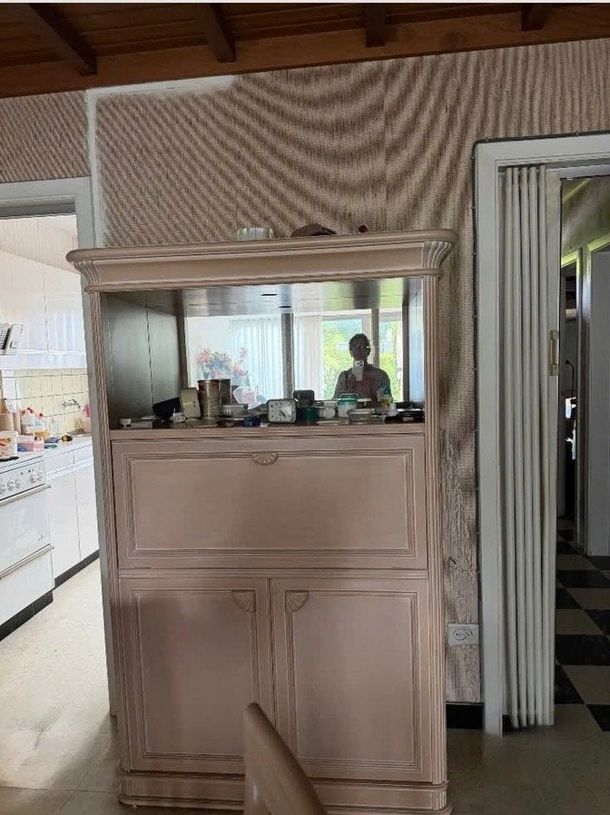 Buffetkast / bureau kast stijl flamand, Huis en Inrichting, Ophalen, Overige materialen, Gebruikt, Met lade(s)