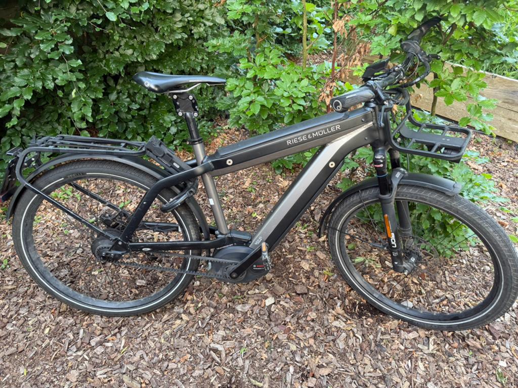 Speedpedelec Riese Muller supercharger Gx rohloff HS, Fietsen en Brommers, Gebruikt, Vering, 10 tot 15 versnellingen, Schijfrem