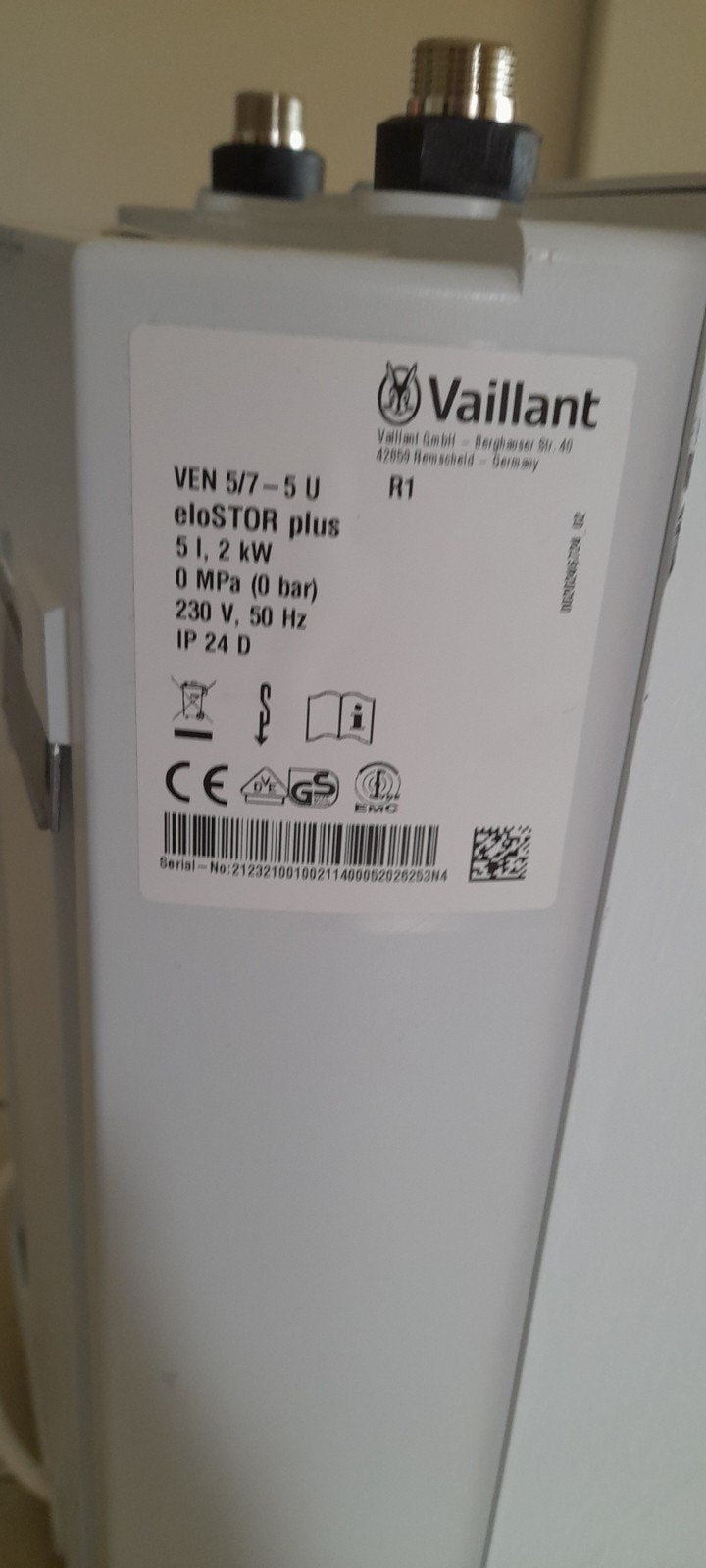 Nooit gebruikte boiler. Vaillant., Bricolage & Construction, Chauffe-eau & Boilers, Enlèvement, Boiler