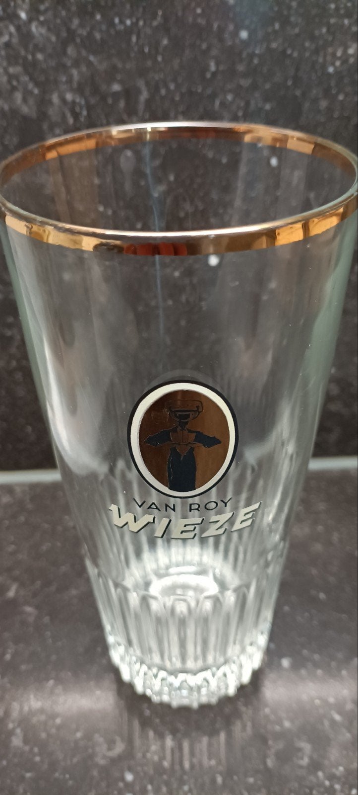 2 oude Bierglazen Wieze oude br. Van Roy, Verzamelen, Ophalen of Verzenden