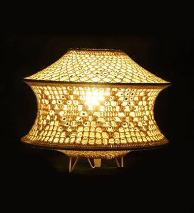 Lamp table, Lustre suspendu en macramé de coton blanc, Enlèvement ou Envoi, Neuf