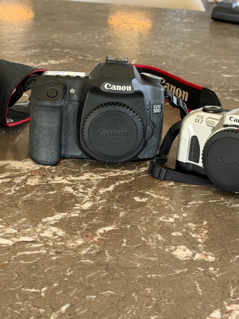 Canon fotocameracollectie- EOS50D en IX7+ lenzen+ flashlite, Audio, Tv en Foto, Ophalen, Gebruikt, Spiegelreflex, Geheugenkaart