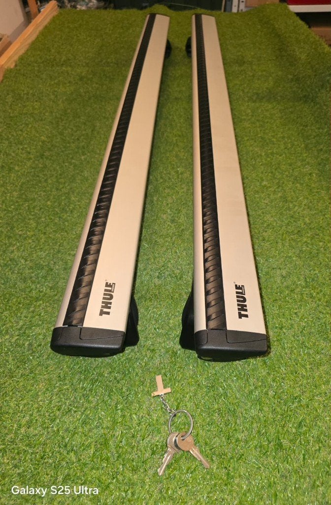 Thule Wingbar Evo + Thule 757 Rapid System dakdragers, Auto diversen, Dakdragers, Ophalen, Zo goed als nieuw