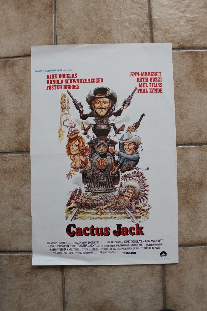 filmaffiche Arnold Schwarzenegger Cactus Jack filmposter, Enlèvement ou Envoi, Rectangulaire vertical, A1 jusqu'à A3, Comme neuf